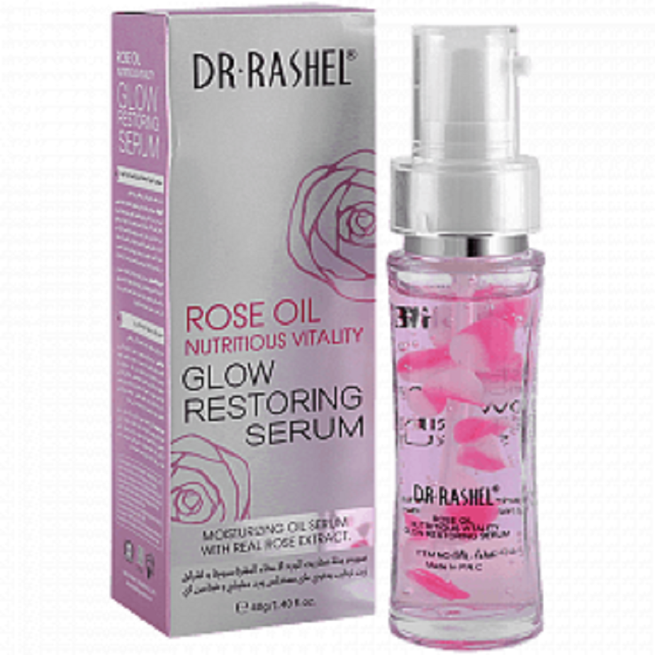 DR.RASHEL ROSE OIL NUTRITIOUS VITALITY GLOW RESTORING FACE SERUM 40ML