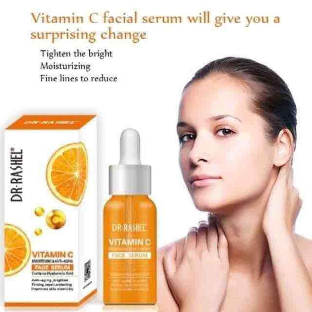New DR.RASHEL Brightening Anti Aging Hyaluronic Acid Vitamin C Whitening Face Serum Cut Price BD