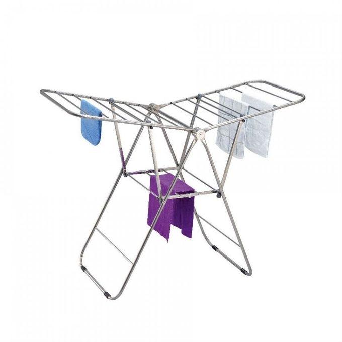 Heavy Duty Stainless Steel Clothes Drying Rack Silver Cut Price BD