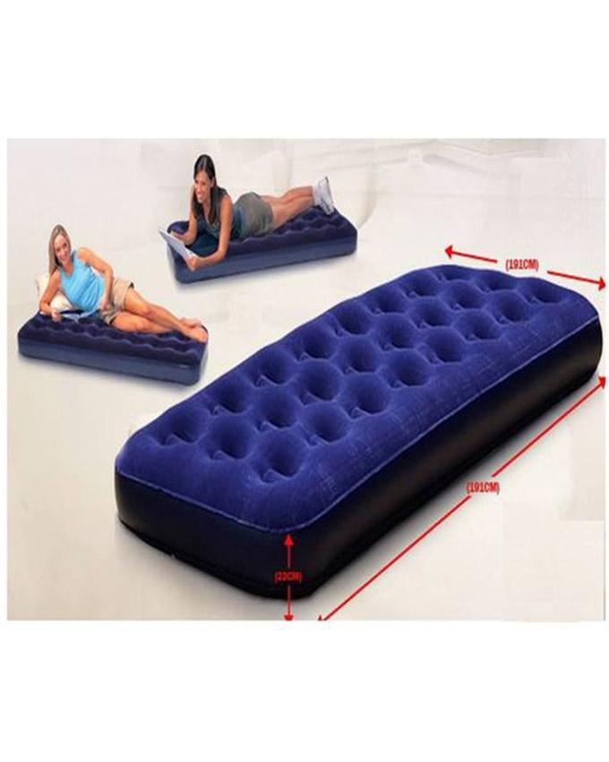 Single Air Bed Camping Mattress with Pumper Blue Cut Price BD