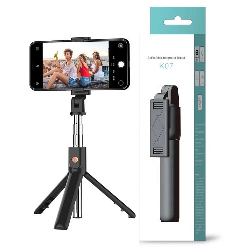 K07 Selfie Stick Tripod Extendable Stick Mini Tripod With Detachable Remote For Smart Phones