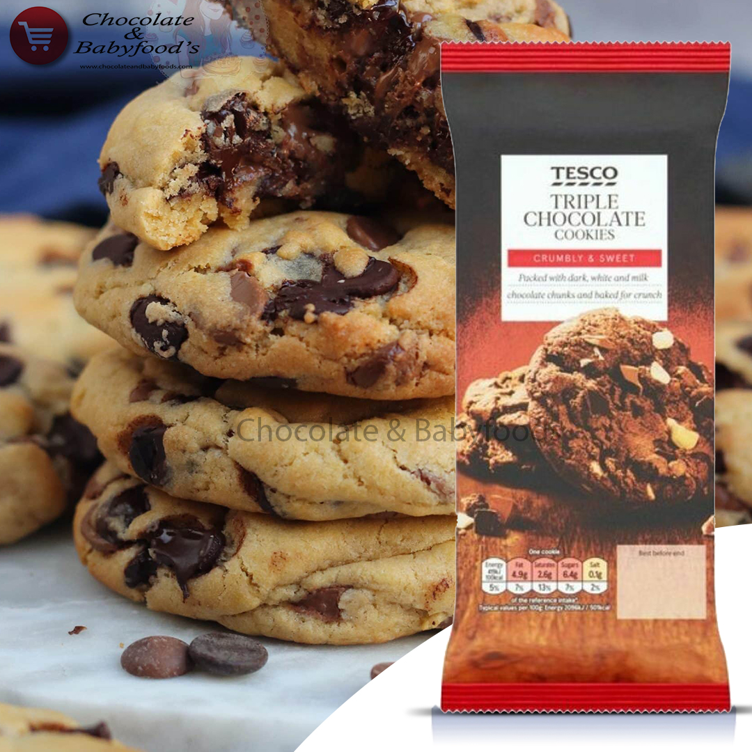 Tesco Triple Chocolate Cookies 200G