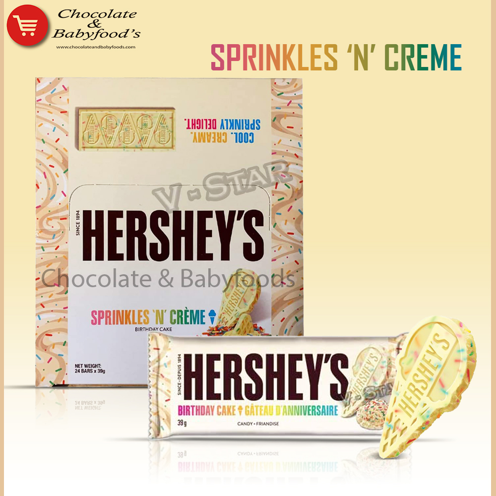 Hershey's Sprinkles N Cream Chocolate Bar 24pcs Box (Hershey's