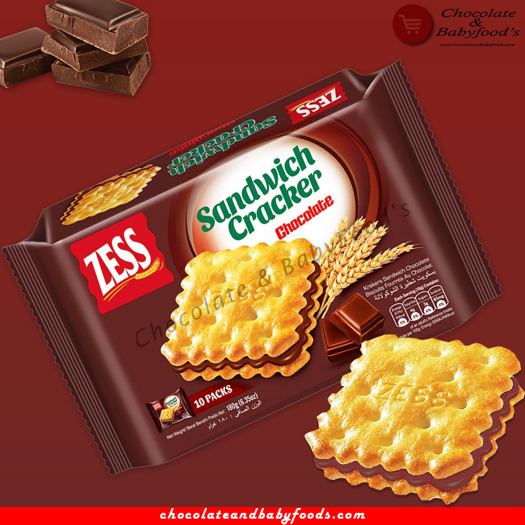 Zess Chocolate Sandwich Cracker 180G A Delectable Combination of