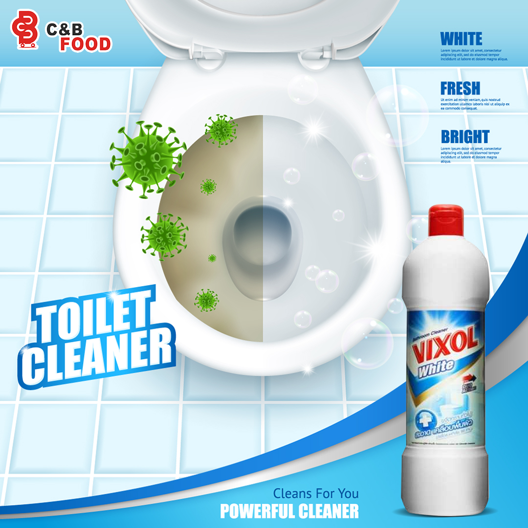 Bathroom Cleaner Vixol White 450ml Cut Price BD