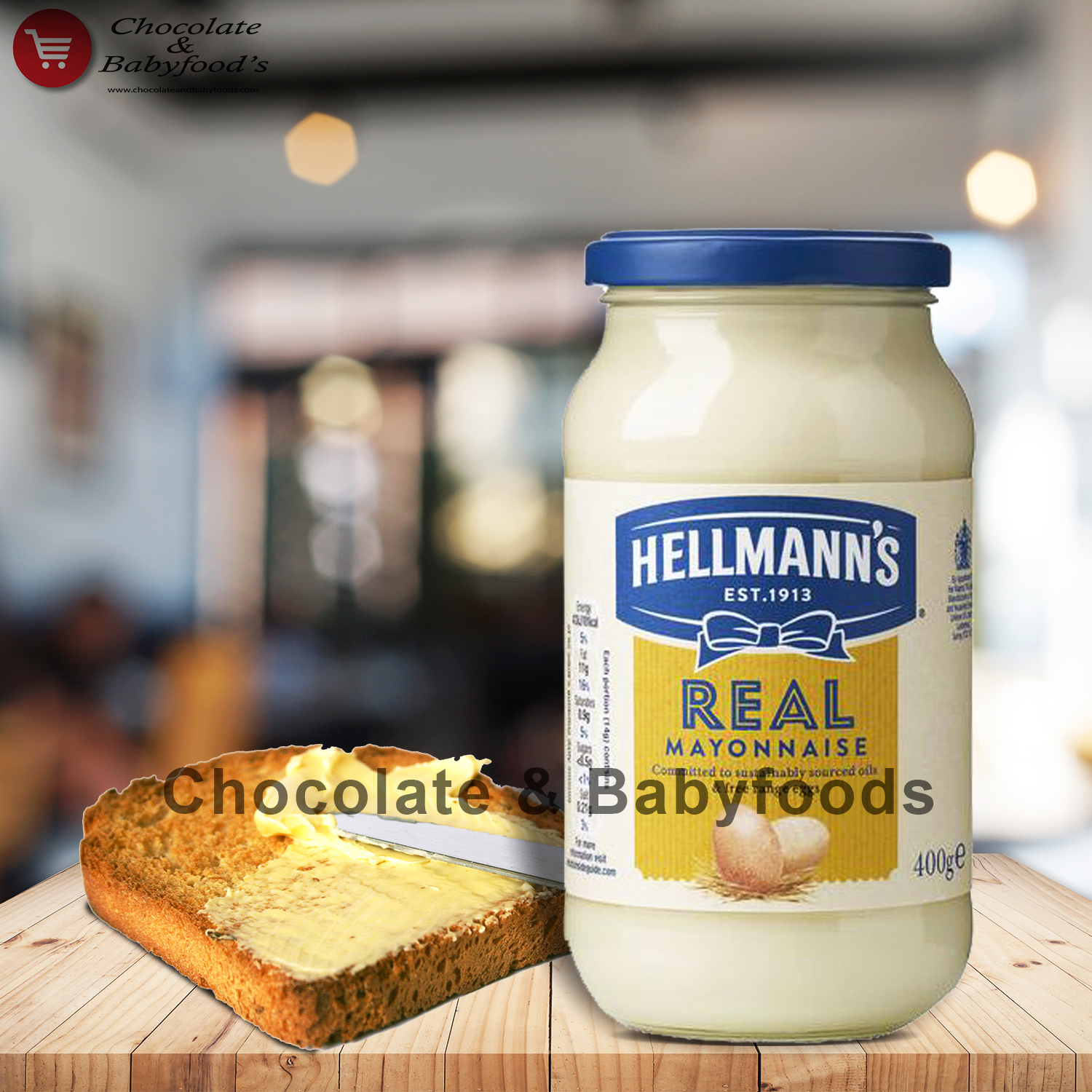 Hellmann's Real Mayonnaise Glass Bottle 400g Cut Price BD