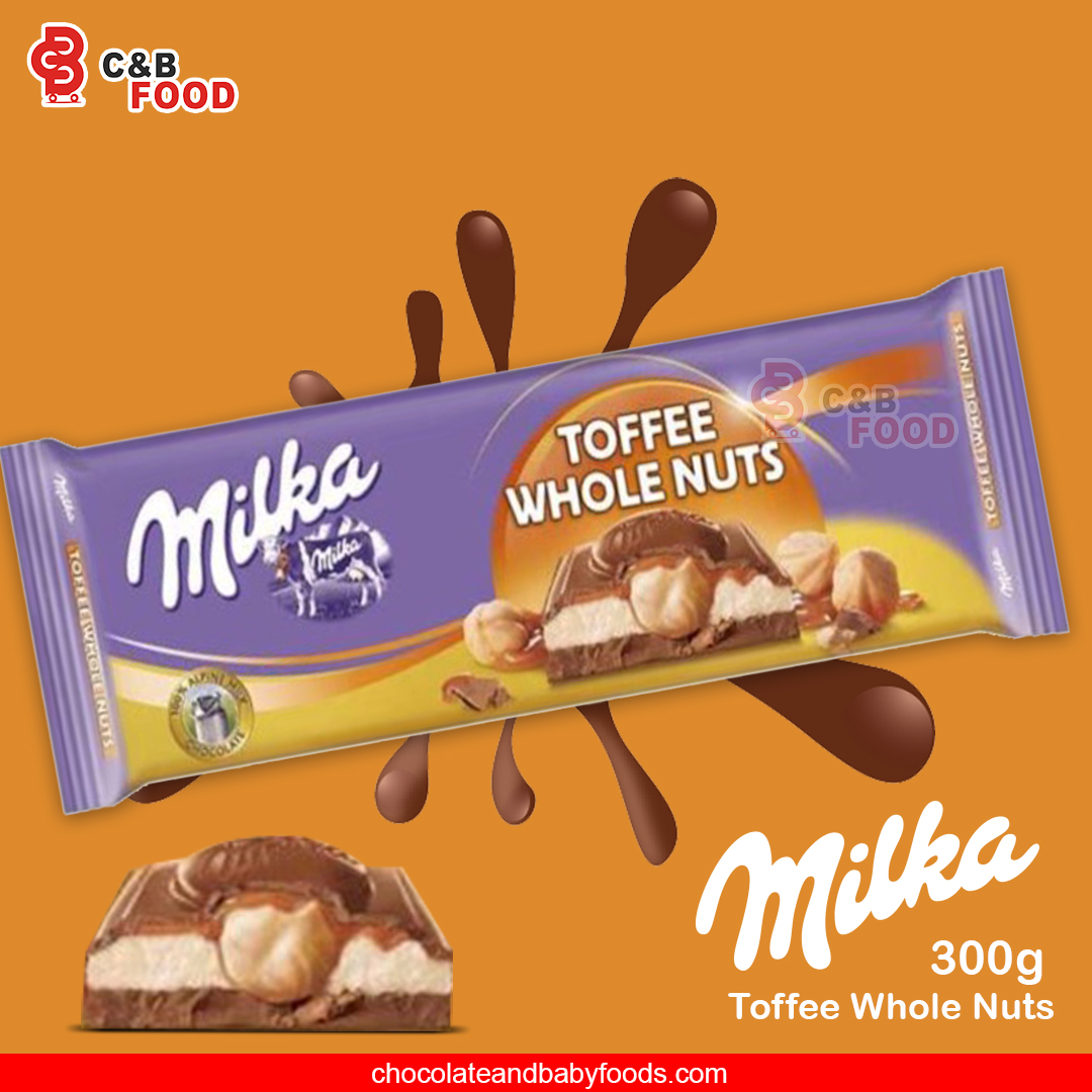 Milka Toffee Whole Nuts Chocolate Bar 300g Cut Price BD