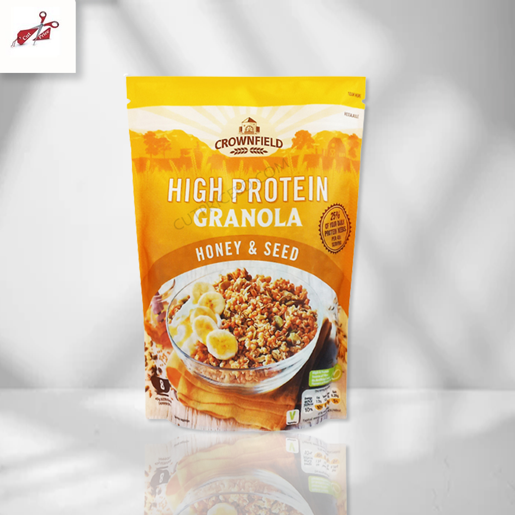 Crownfield High Protein Granola Honey & Seed 400G Cut Price BD