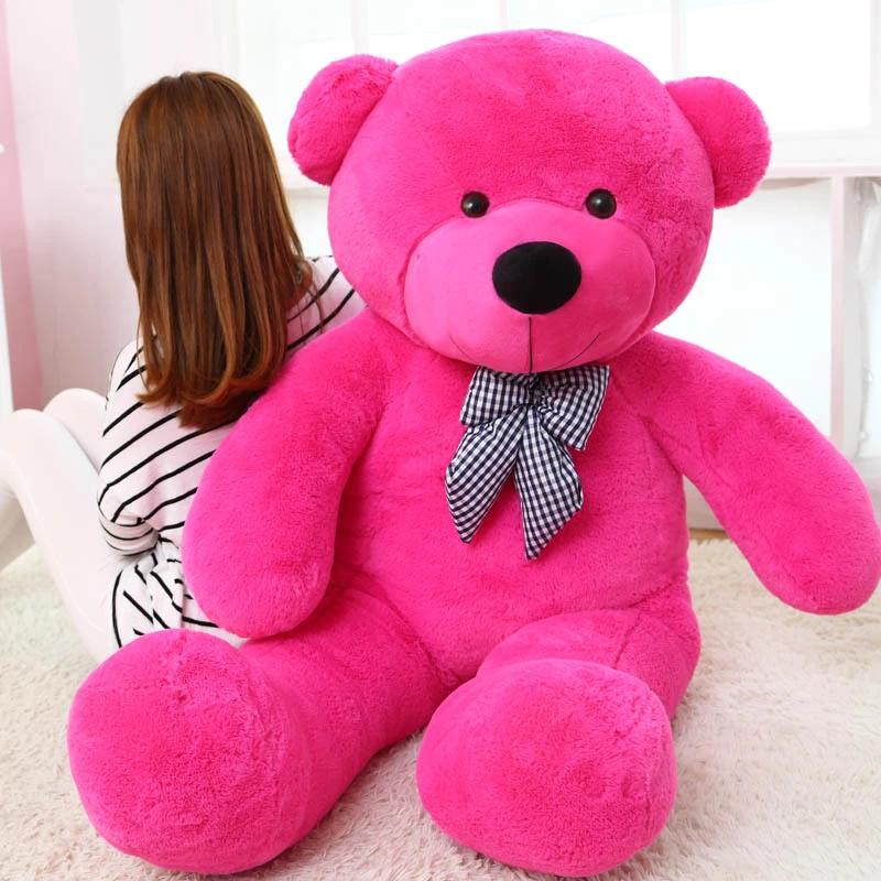 Dark Pink Colour Teddy Bear Extra Large Big Teddy Bear Feet Dark