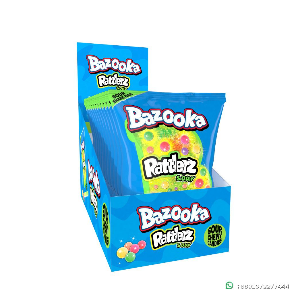 Bazooka Rattlerz Sour Chewy Candies 120g