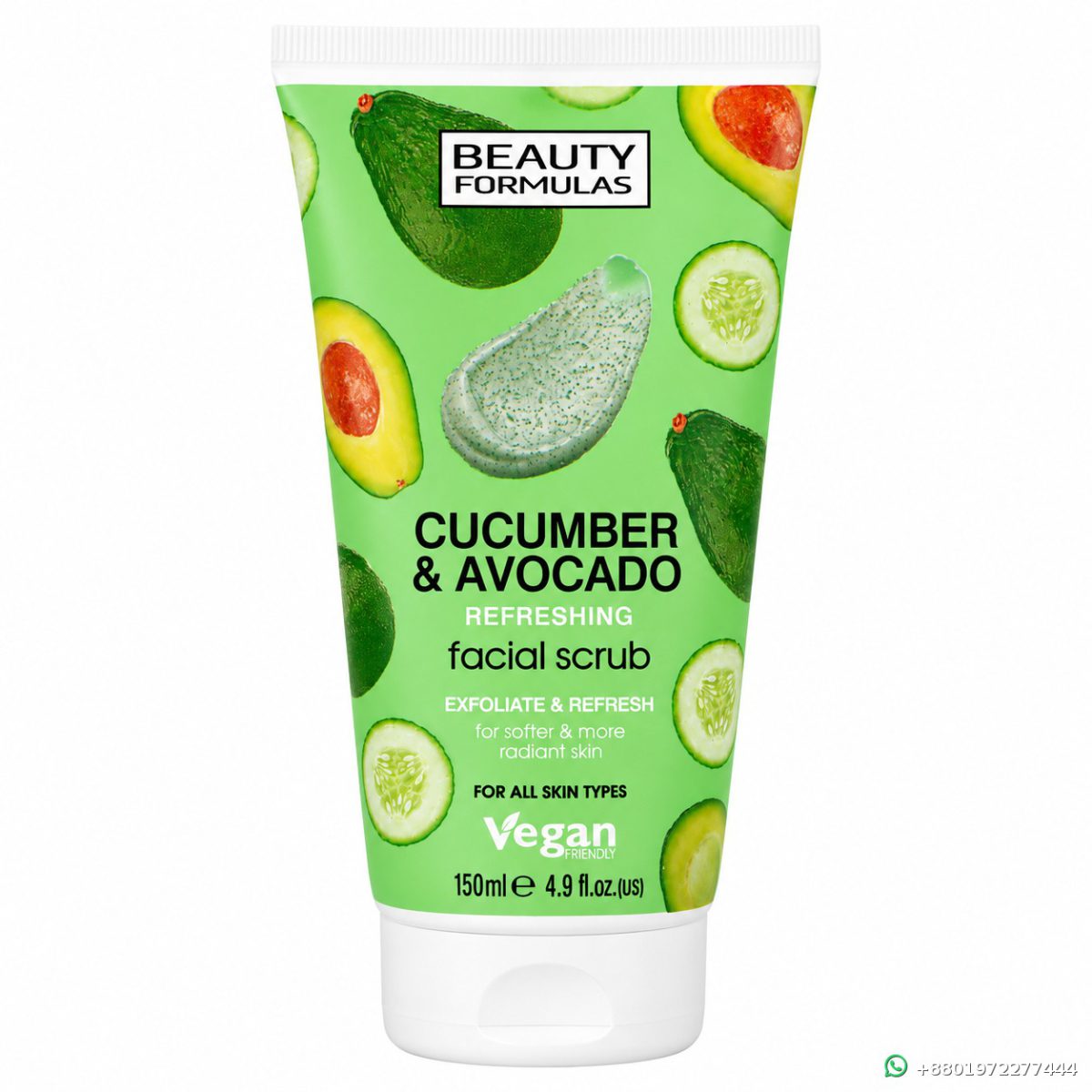 Beauty Formulas Cucumber & Avocado Refreshing Facial Scrub