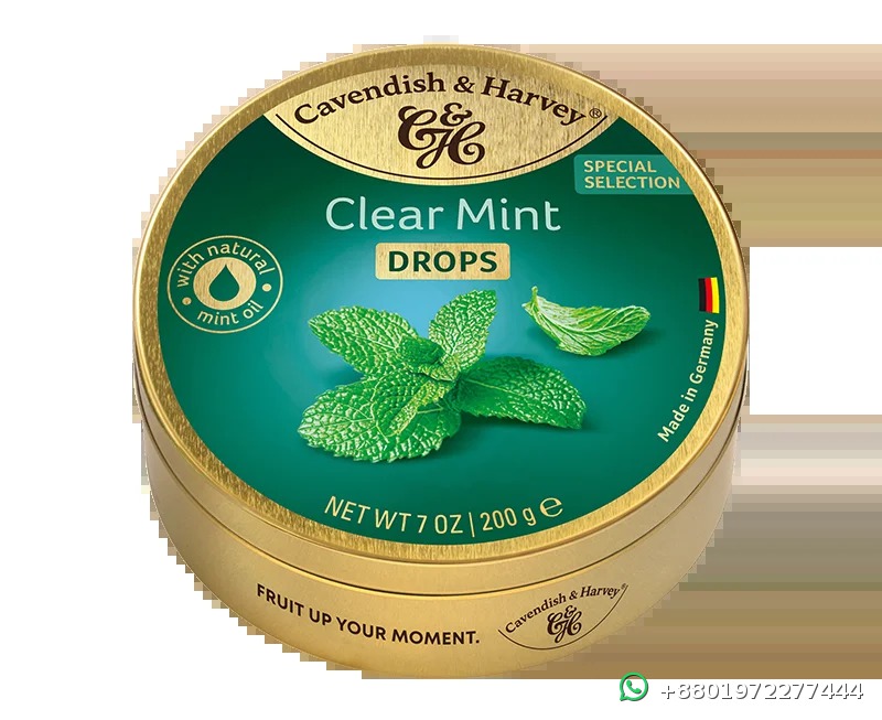 Cavendish & Harvey Clear Mint Drops 200g