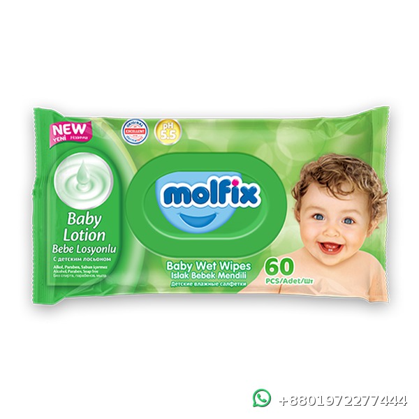 Molfix Baby Lotion Wet Wipes 60pcs