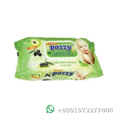 Pozzy Baby Wet Towel Wipes 72pcs