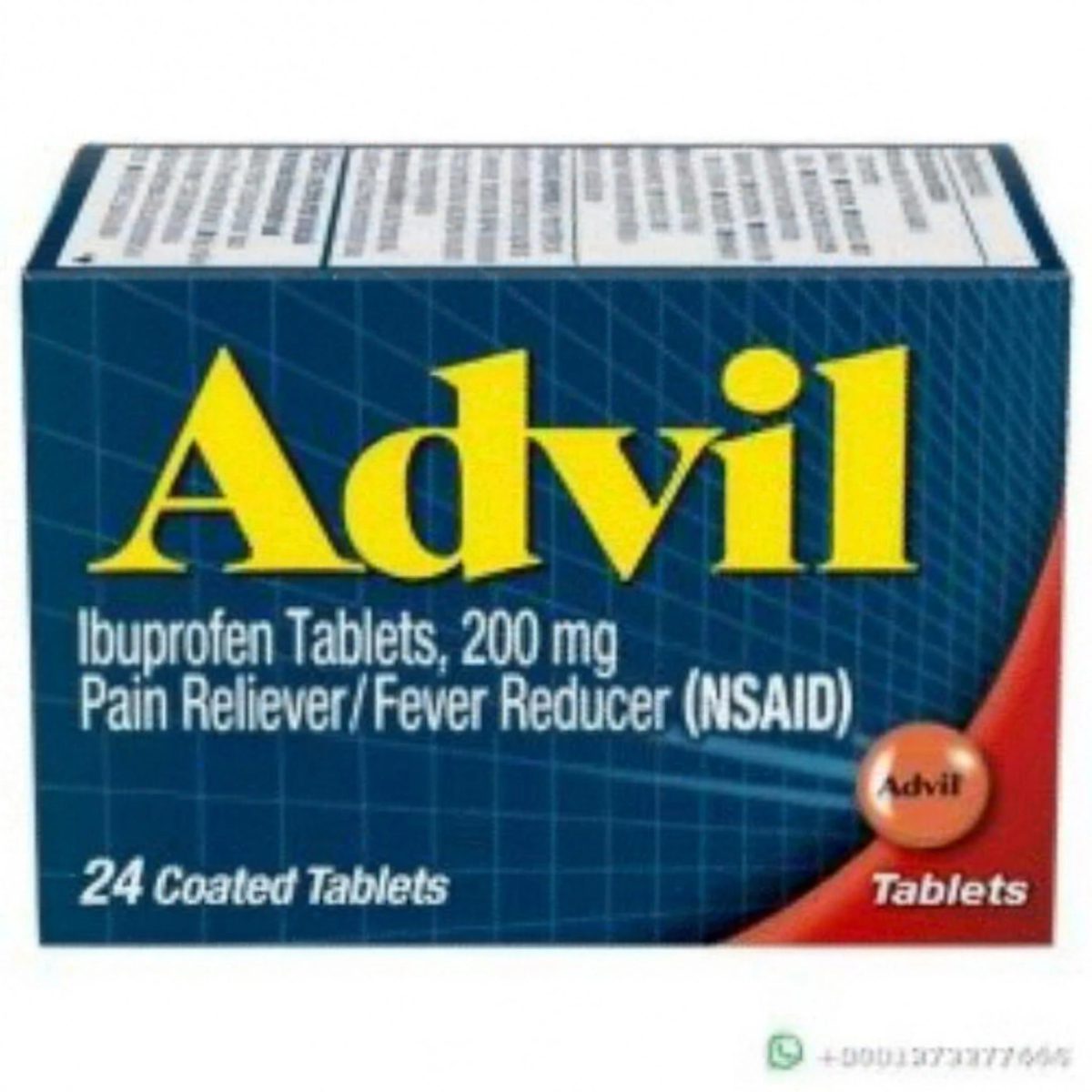 Advil Pain and Headache Reliever Ibuprofen 200 mg 24 Tablets
