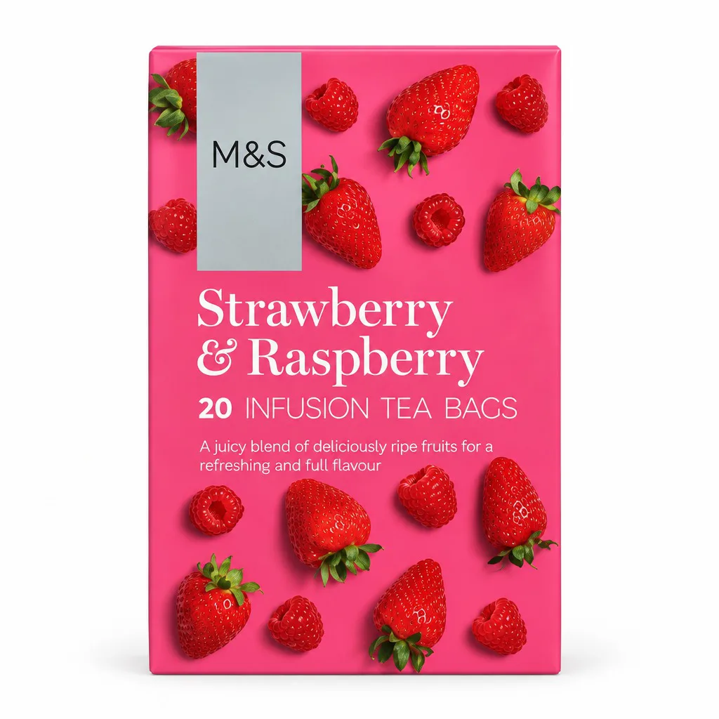 M&S Strawberry And Raspberry 20 Infusion Tea Bags