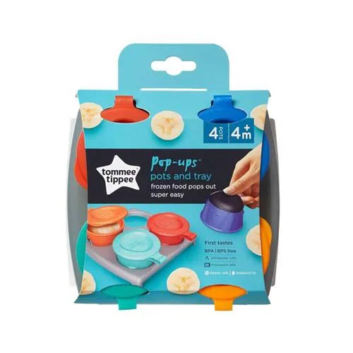 Tommee Tippee Popups Freezer Pots And Tray 4m+
