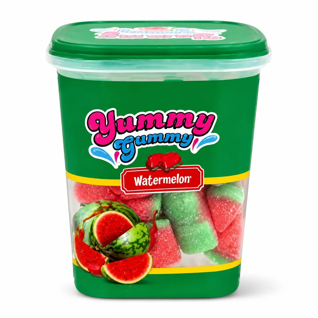 Yummy Gummy Watermelon Jelly Gum with Fruit Juice