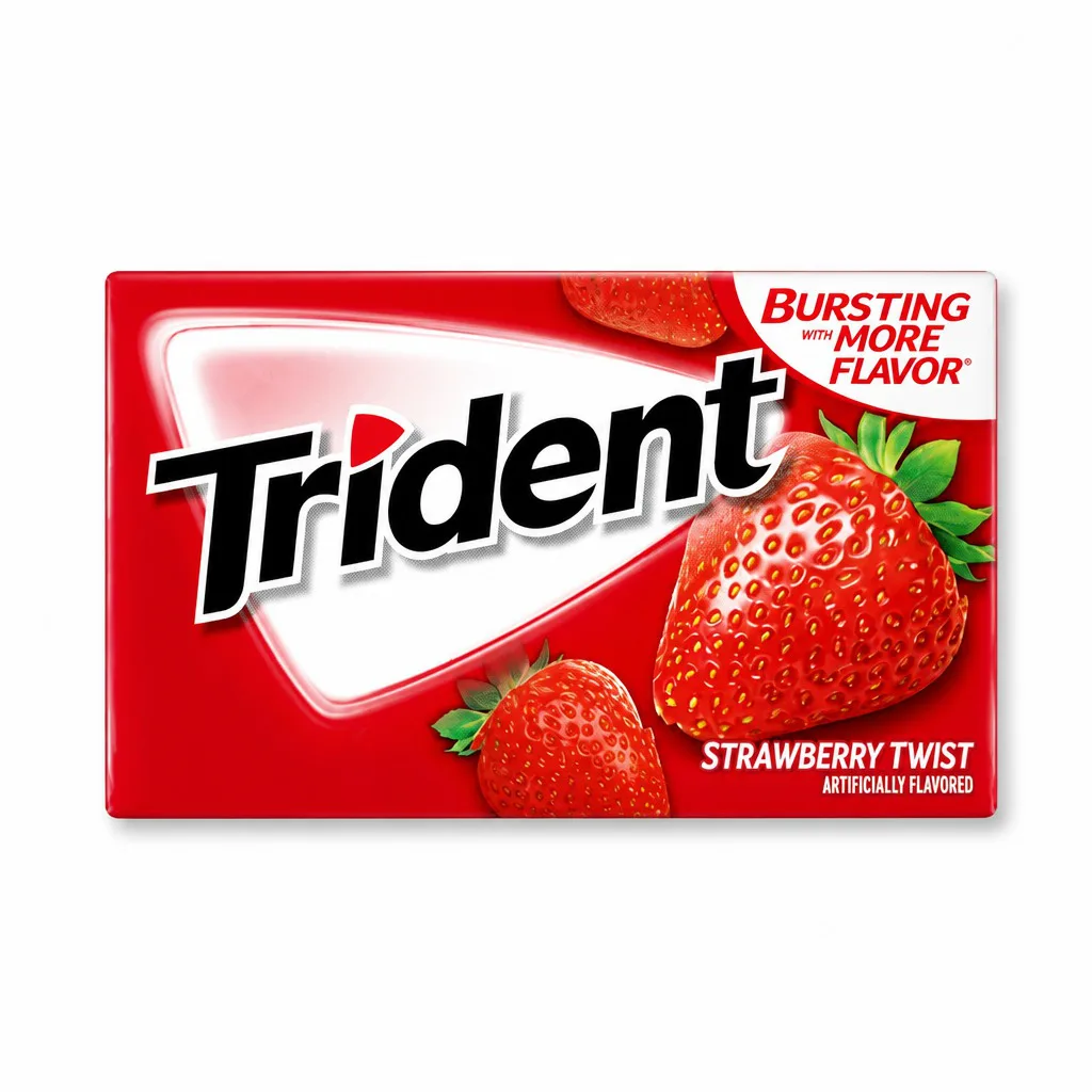 Trident Sugar Free Strawberry Twist Flavor Gum 60g