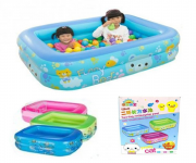 Two Ring Rectangular Swimming Pool Inflatable Rectangular Swimming Pool For Kids