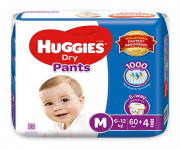 Huggies Dry Medium Pant Diaper 6-12Kg - 64 Pcs (Malaysia) - Best Price in Bangladesh | Shampoobd
