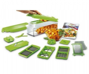 NICER DICER PLUS BY GENIUS  13 PIECES  FRUIT VEGETABLE SLICER  FOOD-CHOPPER PRO  MANDOLINE  KITCHEN-CUTTER DICER  STAINLESS STEEL  AS SEEN ON TV