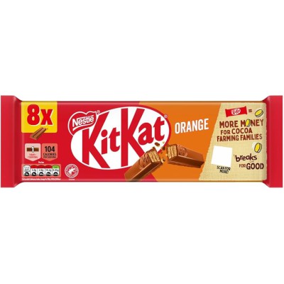 KitKat 2 Finger Orange Chocolate 8 Bars 165.6g