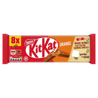 KitKat 2 Finger Orange Chocolate 8 Bars 165.6g