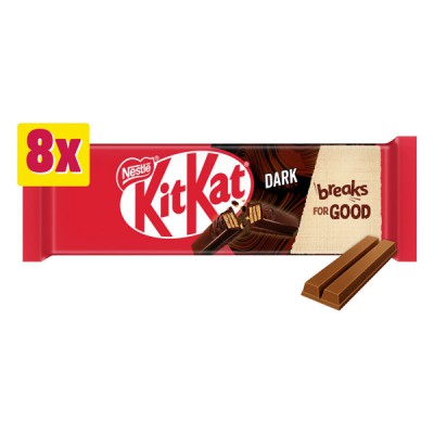 KitKat 2 Finger Dark Chocolate 8 Bars 165.6g