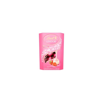 Lindt Lindor Strawberry & Cream Truffles Box 200g