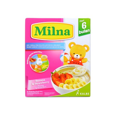 Milna Banana & Strawberry Cereal 6 Months Baby 120g