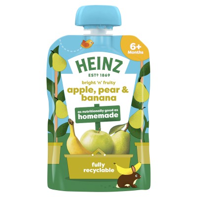 Heinz By Nature Apple Pear & Banana Puree 6+ Months 100g