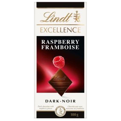 Lindt Excellence Dark Raspberry Intense Chocolate Bar 100g