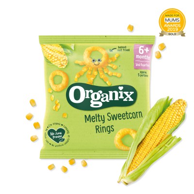Organix Melty Sweetcorn Rings 6+ Months 25g