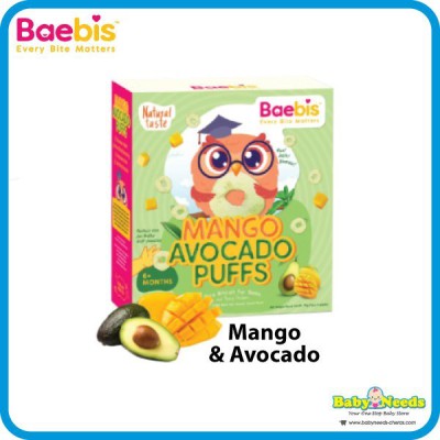 Baebis Mango Avocado Puffs Rice Biscuit 6+ Months 35g