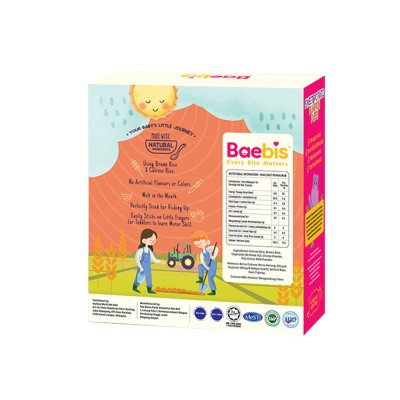 Baebis Sweet Potato Pumpkin Puffs Rice Biscuit 6+ Months 35g