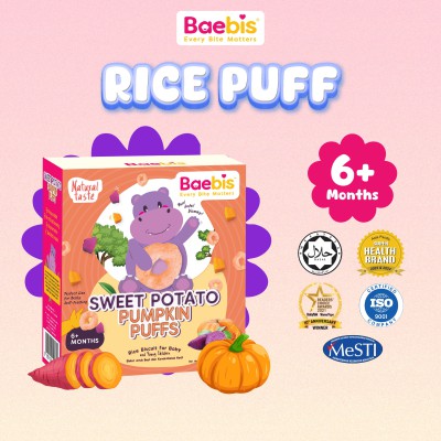 Baebis Sweet Potato Pumpkin Puffs Rice Biscuit 6+ Months 35g