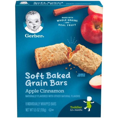 Gerber Soft Baked Grain Bars Apple Cinnamon 156g