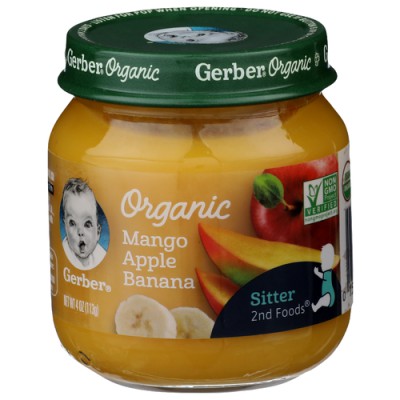 Gerber Organic Mango Apple & Banana Custard 113g