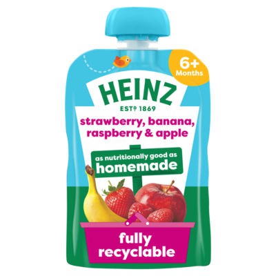 Heinz Strawberry Banana Raspberry & Apple Puree 6+ Months 100g