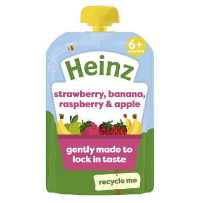 Heinz Strawberry Banana Raspberry & Apple Puree 6+ Months 100g