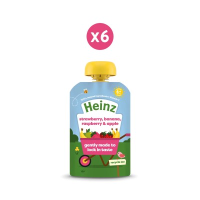 Heinz Strawberry Banana Raspberry & Apple Puree 6+ Months 100g