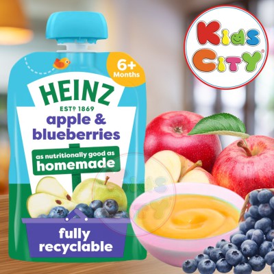 Heinz Bright & Fruity Apple & Blueberries Puree 6+ Months 100g