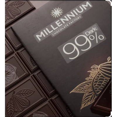 Millennium 99% Dark Chocolate Bar 100g
