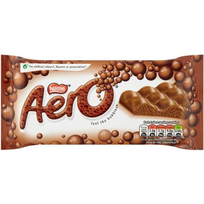 Nestle Aero Milk Chocolate Bar 90g