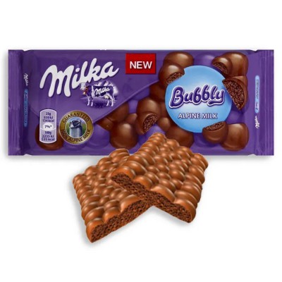 Milka Bubbly Alpin Milk Chocolate Bar 98g