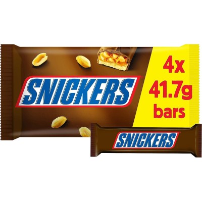 Snickers Chocolate Bars 4pcs 166.8g