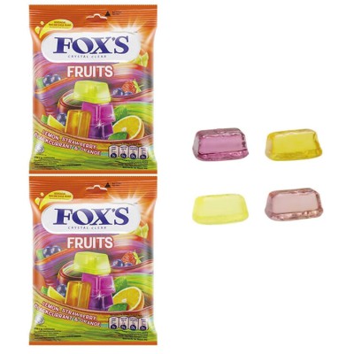 Fox's Fruits Candy Lemon Strawberry Blackcurrant Orange 90g