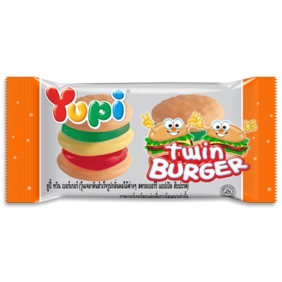 Yupi Twin Burger Gummy Candy 12pcs 168g