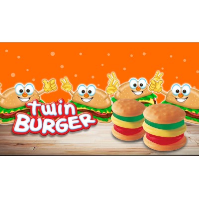 Yupi Twin Burger Gummy Candy 12pcs 168g